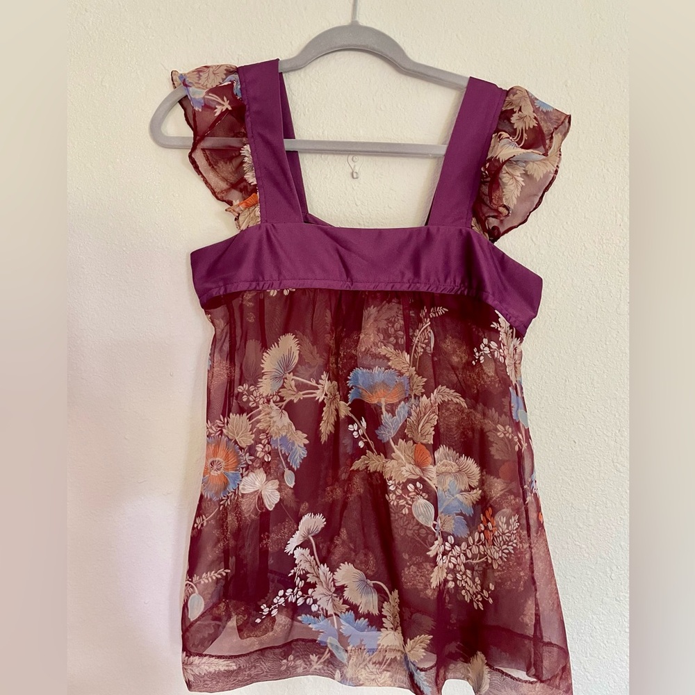 Mu’umu’u Heaven Top. One of a kind piece made with vintage fabric.